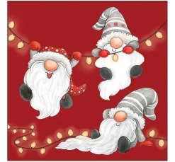 Clearance Ambiente Serviette "Gnomes On The Light Chain"