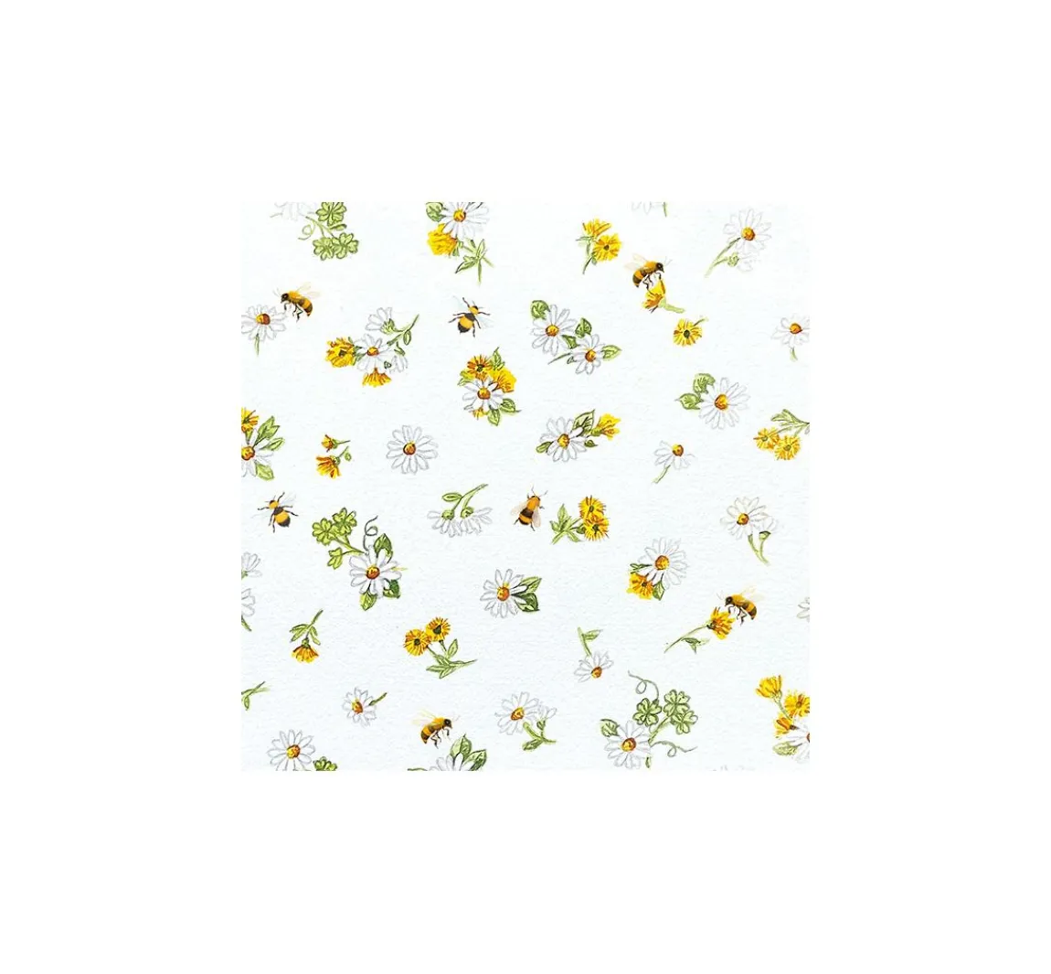 Discount Ambiente Serviette "Gänseblümchen und Bienen"