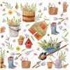 Sale Ambiente Serviette "Happy Gardening"