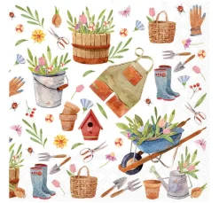 Sale Ambiente Serviette "Happy Gardening"