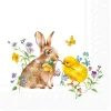 Online IHR Serviette "Hase & Küken"