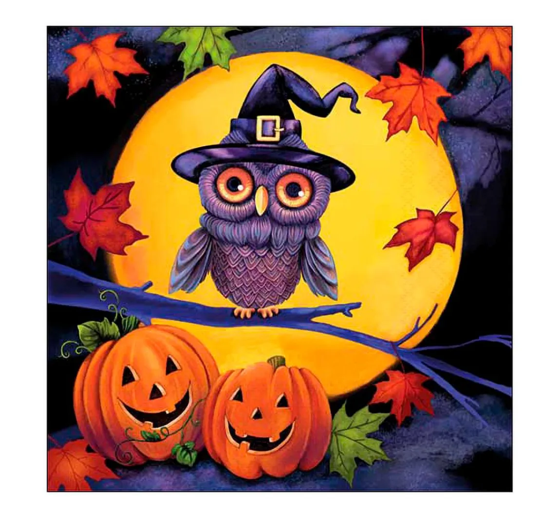 Hot Ambiente Serviette "Helloween Eule"