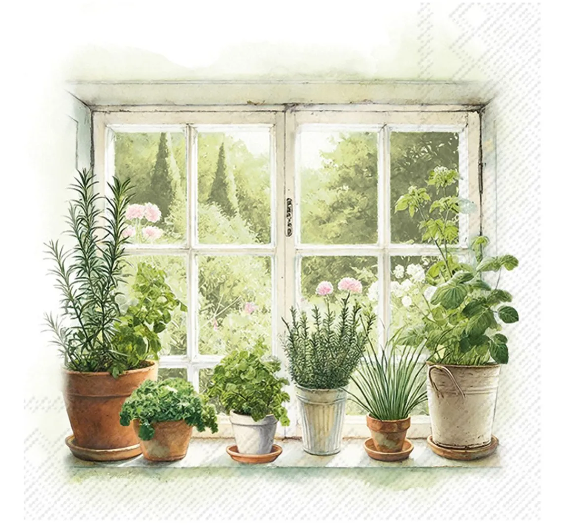 Hot IHR Serviette "Homegrown Herbs"
