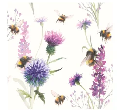 Ambiente Serviette "Hummeln und Blumen"