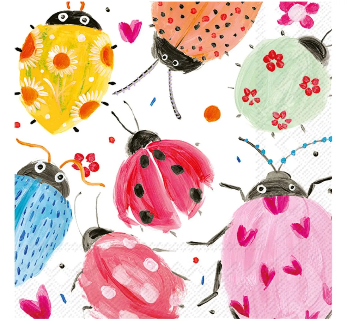 Best IHR Serviette "Joyful Ladybugs"