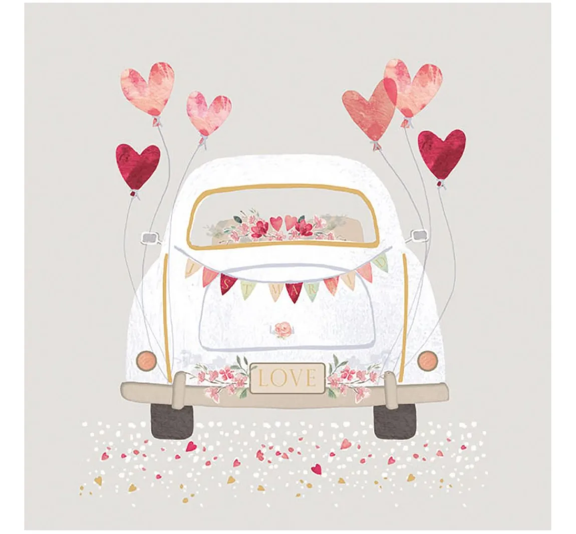 Online Ambiente Serviette "Just Married Car"