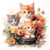 Online Ambiente Serviette "Kittens in Basket"