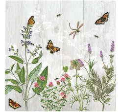 Outlet Ambiente Serviette "Kräutergarten für Insekten"