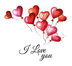 Sale Ambiente Serviette "Love Balloons"