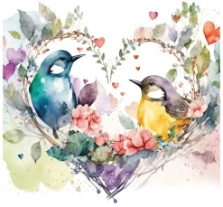 Best Ambiente Serviette "Loving Birds"