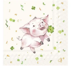 Best IHR Serviette "Lucky Pig"