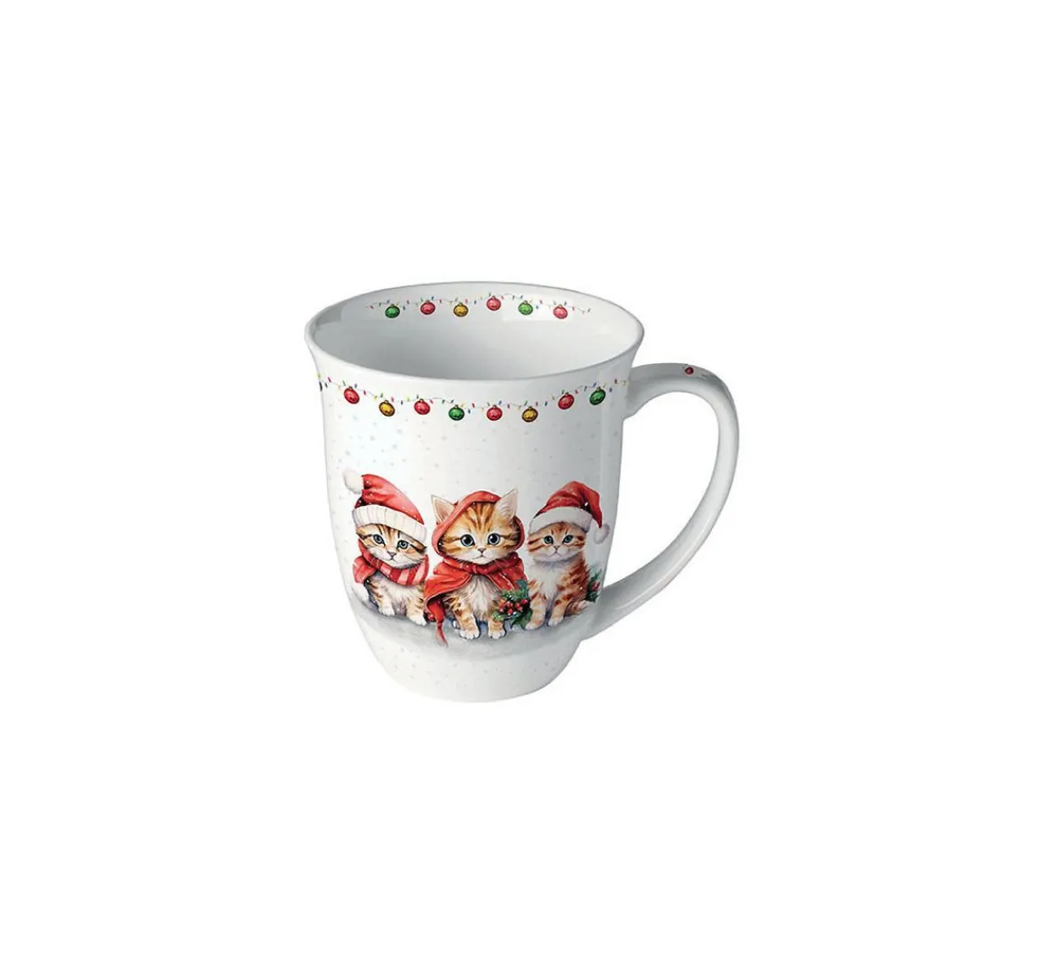 New Ambiente Serviette "Lustige Weihnachtskätzchen"