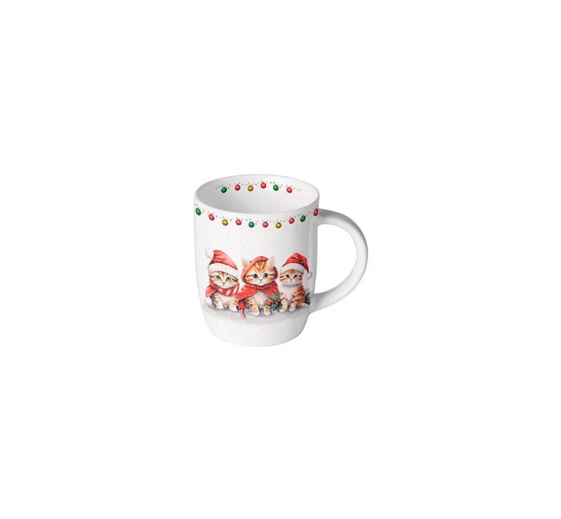New Ambiente Serviette "Lustige Weihnachtskätzchen"
