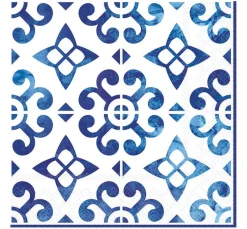 Online Ambiente Serviette "Nordisch blau Kacheln"