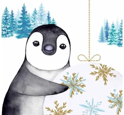 Clearance Paper+Design Serviette "Pinguin im Winter"