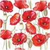 Online Ambiente Serviette "Poppy over White"