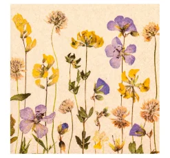Clearance HOME FASHION Serviette "Pressed Flowers"