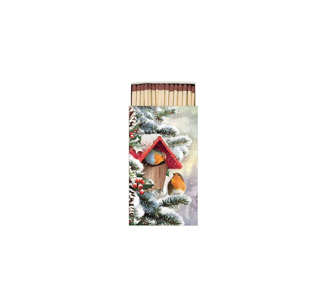 Best Ambiente Serviette "Rotkehlchen Winterhaus"