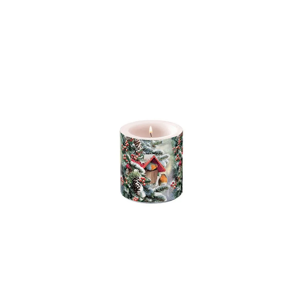 Best Ambiente Serviette "Rotkehlchen Winterhaus"