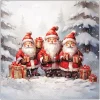 New Ambiente Serviette "Santa Triplets"
