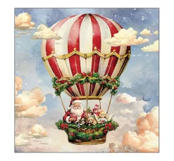 Sale Ambiente Serviette "Santa's Air Ballon"