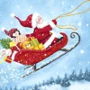Outlet Paper+Design Serviette "Schlittenfahrt mit Santa"