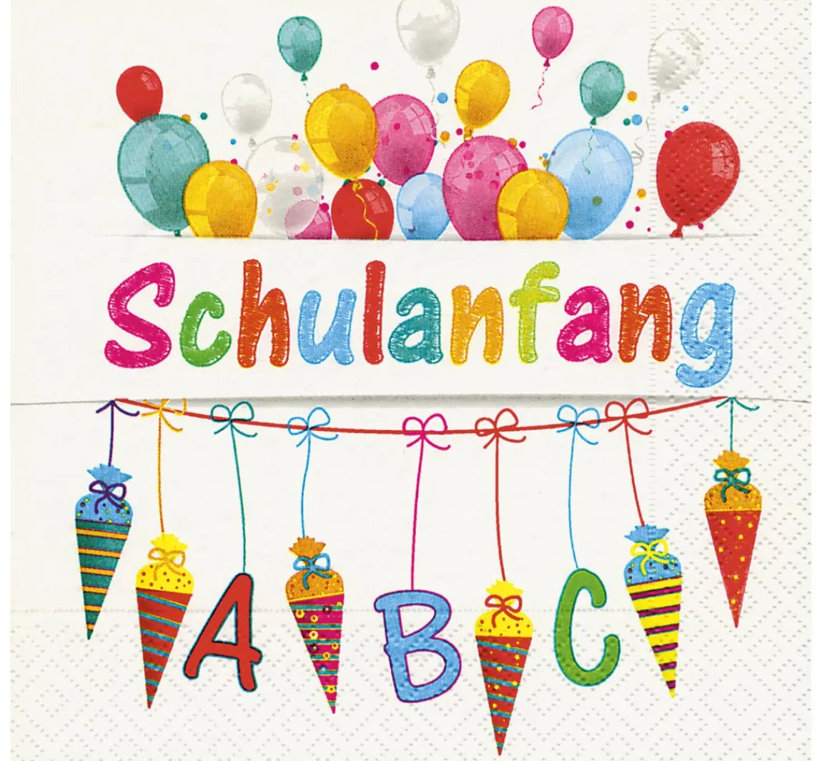 Best Paper+Design Serviette "Schulanfang"