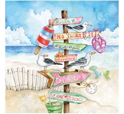 Sale Ambiente Serviette "Seaside Signs"