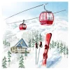 Outlet IHR Serviette "Skiurlaub"