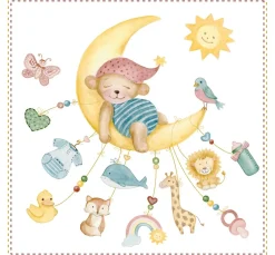 Discount Ambiente Serviette "Sleepy Teddy Bear"