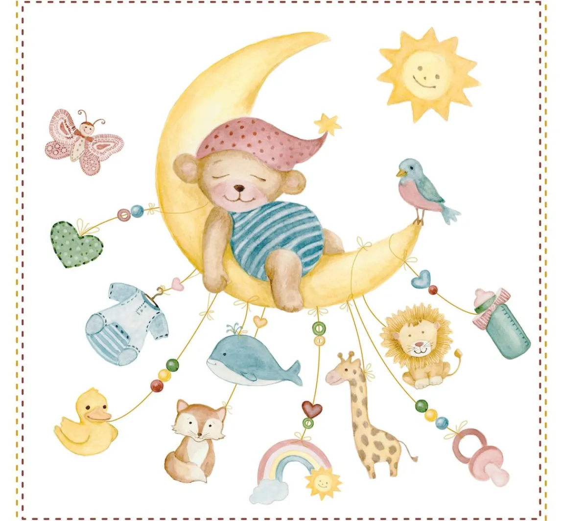 Discount Ambiente Serviette "Sleepy Teddy Bear"