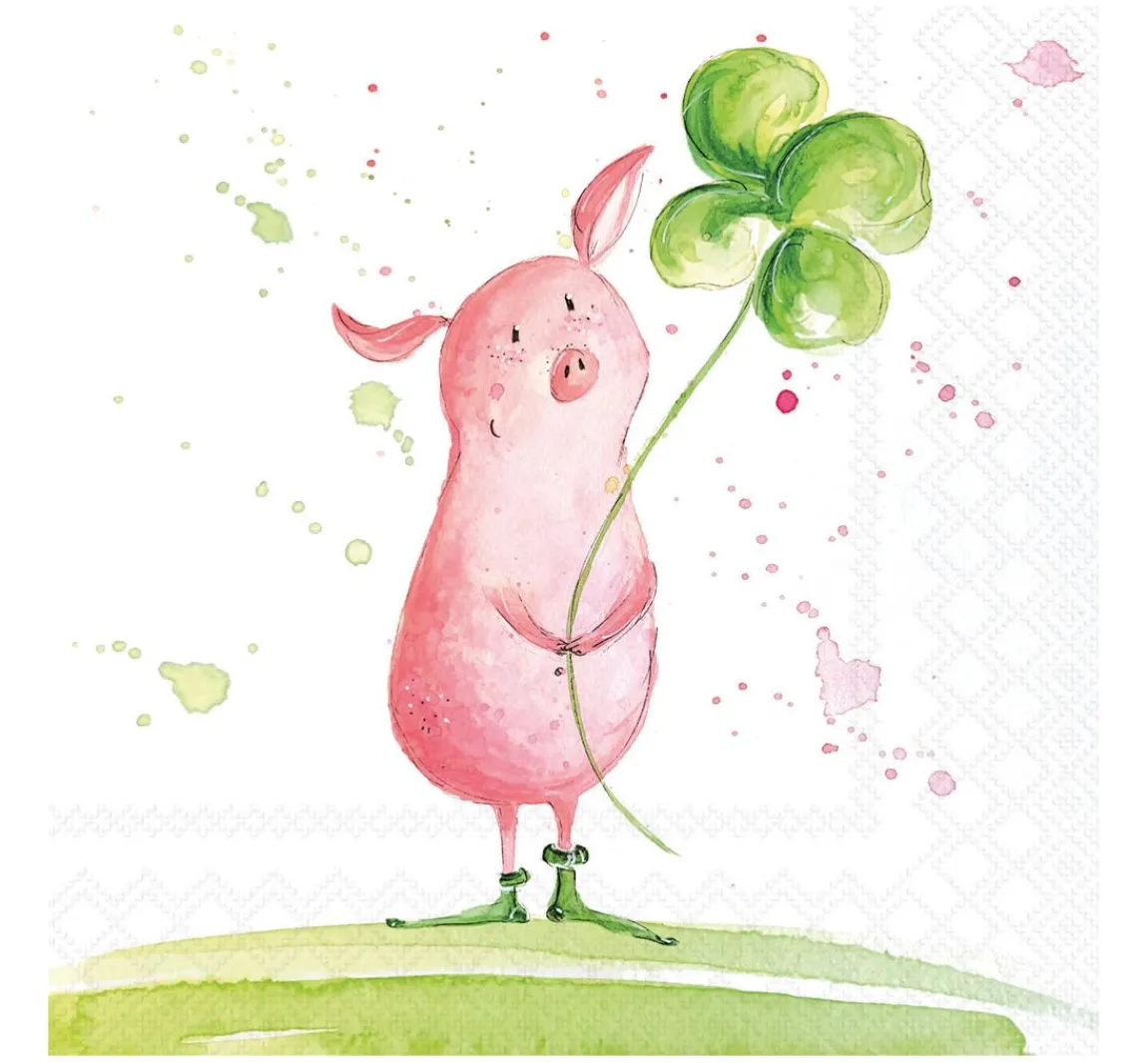 Discount Ambiente Serviette "Sweet and Lucky"