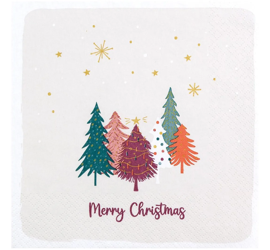 New HOME FASHION Serviette "Sweet Xmas Trees"