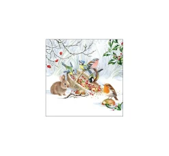 Hot Ambiente Serviette "Tierfütterung im Winterwald"