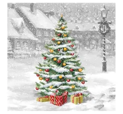 Outlet Ambiente Serviette "Verschneite Weihnacht"