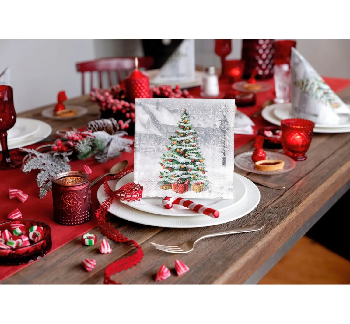 Outlet Ambiente Serviette "Verschneite Weihnacht"