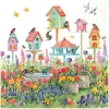 New Ambiente Serviette "Vogelhäuser im Garten"