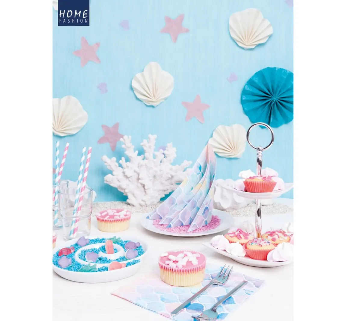 Hot HOME FASHION Serviette "Wasserfarben" Pastell