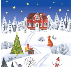 Outlet Paper+Design Serviette "Weihnachten im Dorf"