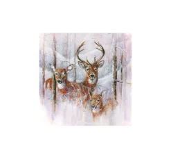 Outlet Ambiente Serviette "Wildtiere im Winter"