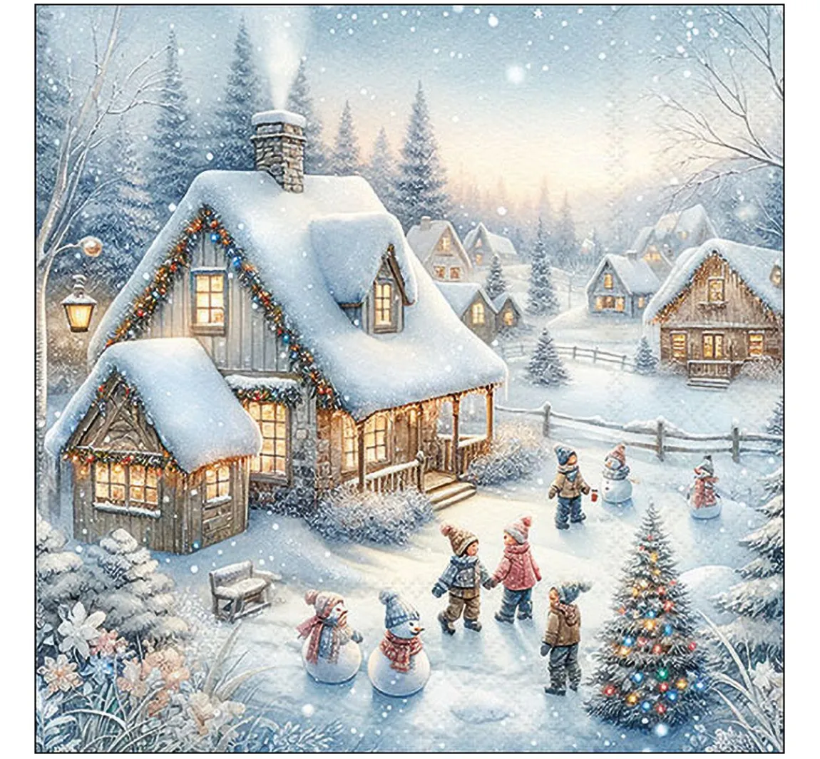 Online Ambiente Serviette "Winter In Backyard"