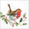 New Ambiente Serviette "Winter Robin"