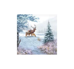 Discount Ambiente Serviette "Winterwaldszene"