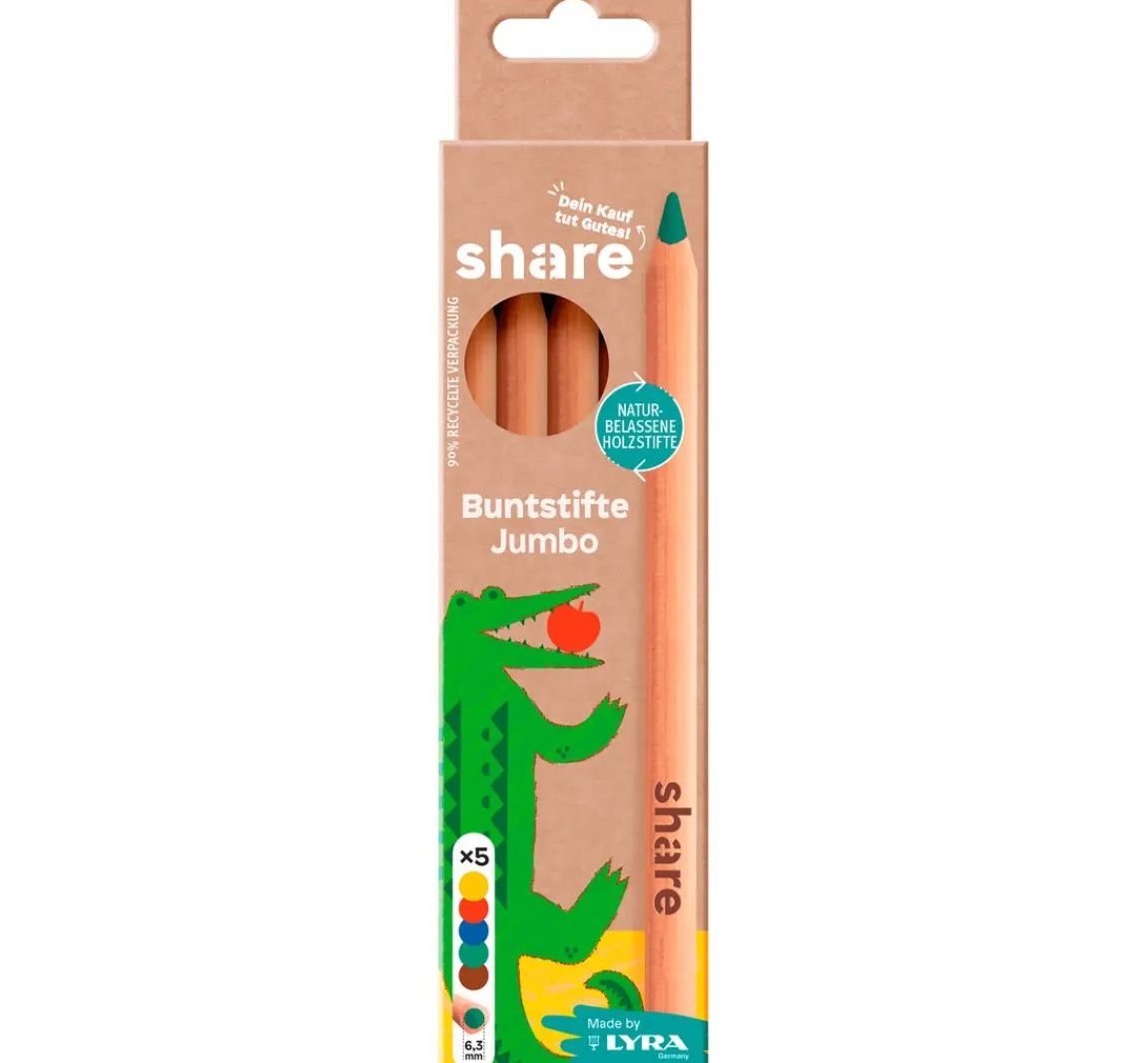Best share Buntstift Jumbo, 5er-Set