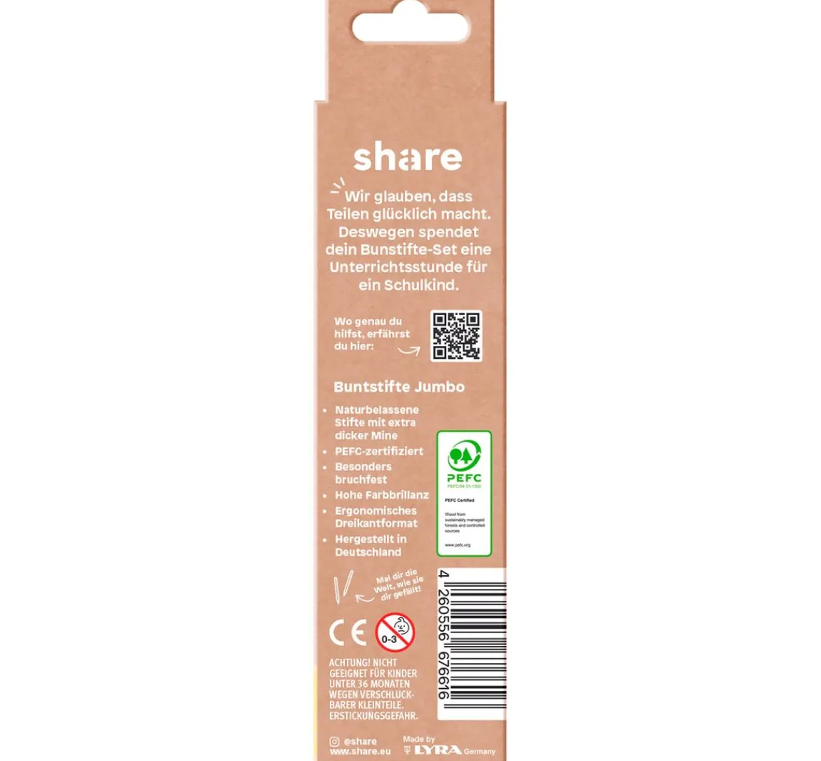 Best share Buntstift Jumbo, 5er-Set