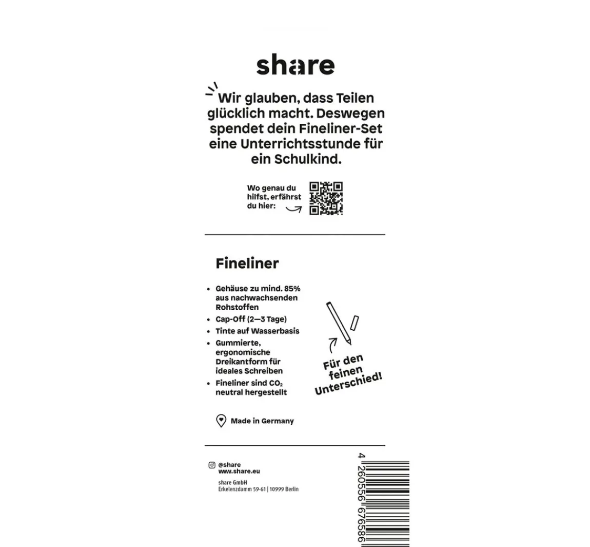 Best share Fineliner, 6er-Set