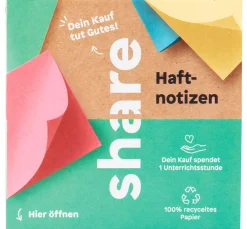 Online share Haftnotizblock, 4 x 100 Blatt