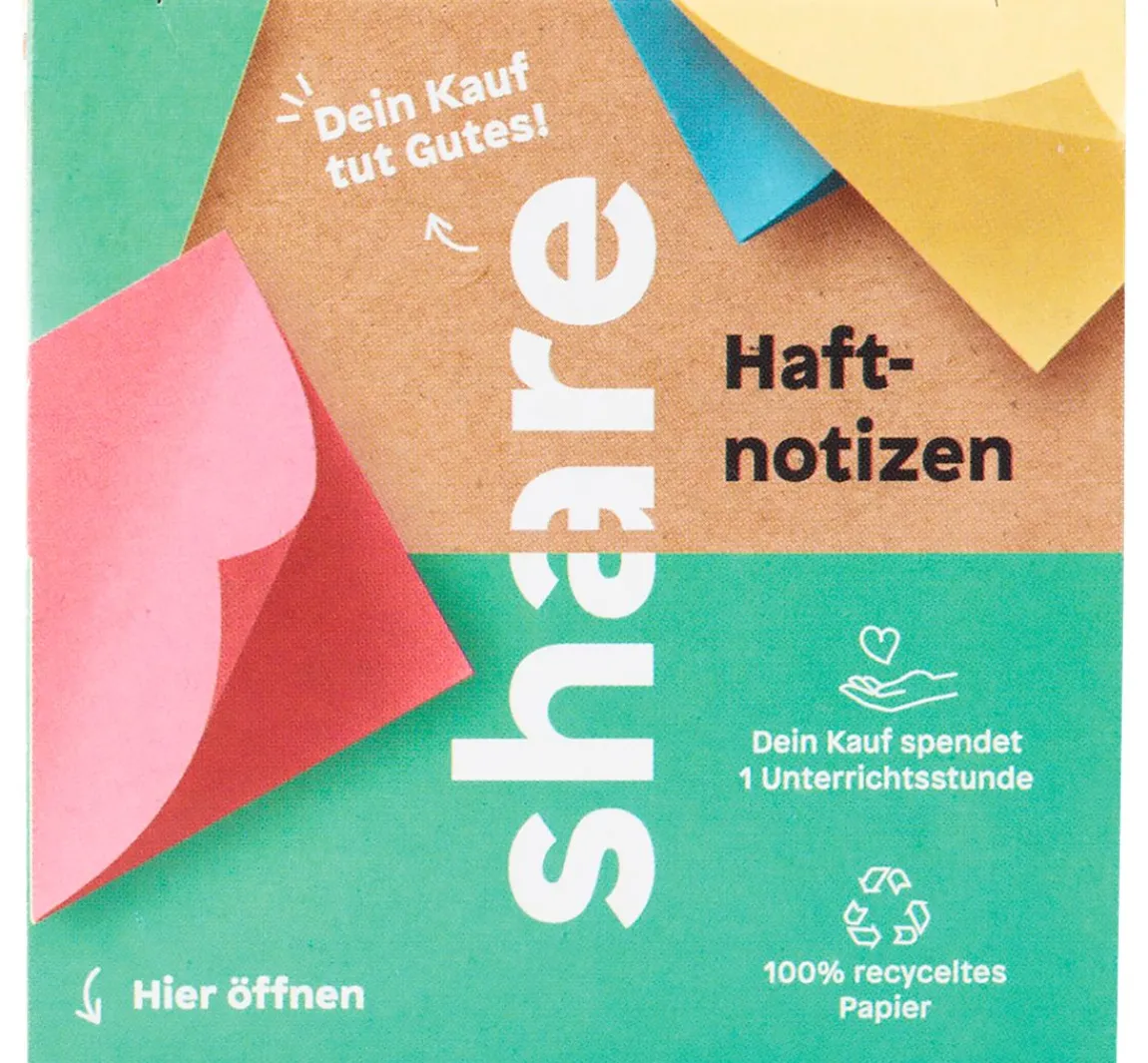 Online share Haftnotizblock, 4 x 100 Blatt