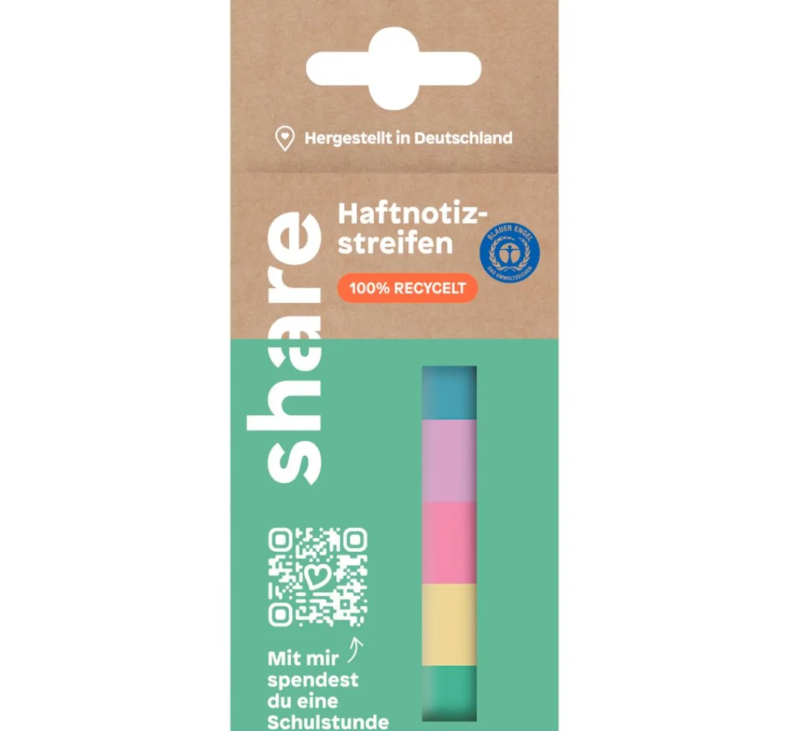 Hot share Haftnotizstreifen, 5x40 Blatt
