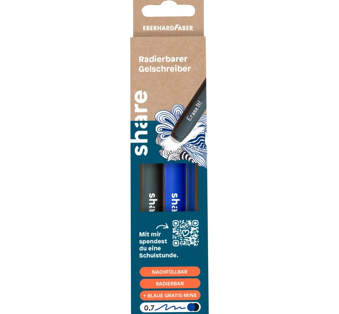 Outlet share radierbarer Gelroller M, 2 Stk.